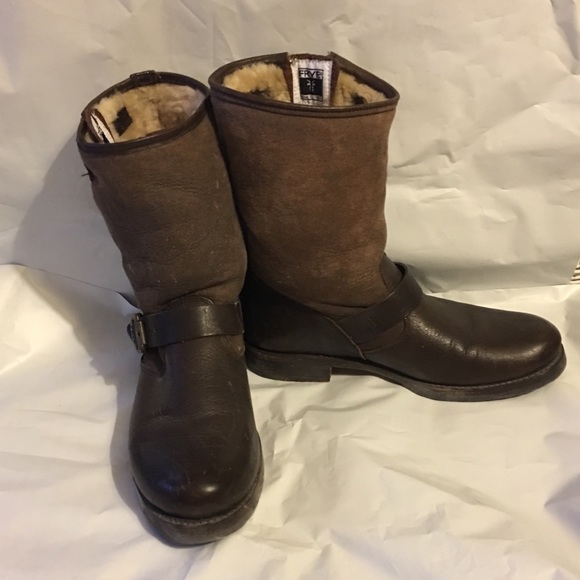 Frye Shoes - FRYE Short Ankle Booties Brown Awesome Warm W8